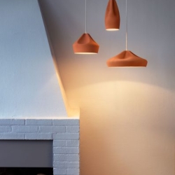 Подвесной светильник Pleat Box 13 терракотово-белый