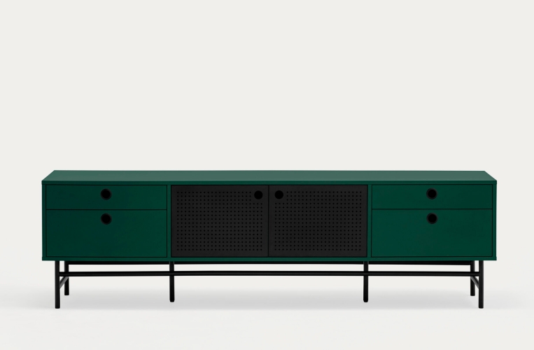 Тумба под ТВ Punto 2D4Dr зеленая