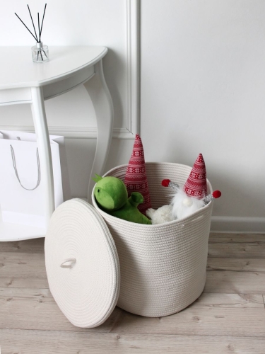 Корзина для белья с крышкой плетеная Terra Design TDBSR101