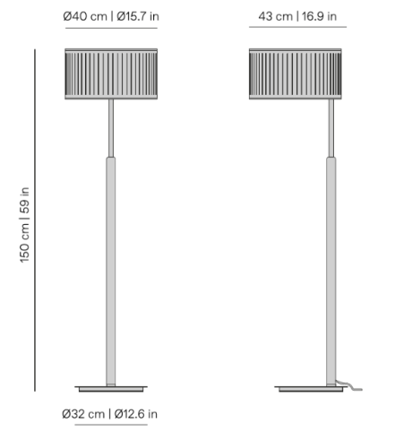 Напольный светильник Nomon AUTUMN FLOOR Walnut/Gold