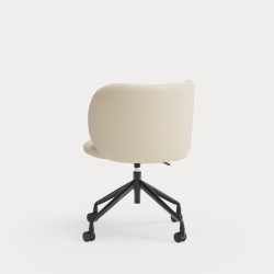 Стул поворотный Mogi на колесиках бежевый