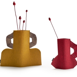 Ваза FLOWER POWER RAW L MOSTAZA