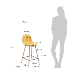 Полубарный стул Nilson желтый