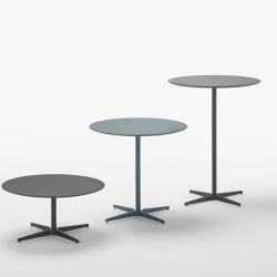 Стол круглый Malibu Стол высотой 105 см белого цвета Ø60cm