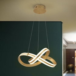 Подвесной светильник Lazas Ø46 золотая фольга