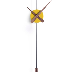 Часы Nomon Punta (черный-орех-горчичный). D=28см, H=63см