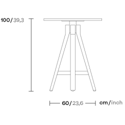 Барный столик Vieques алюминий KS4101300