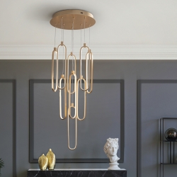 Люстра Colette 9L розовое золото