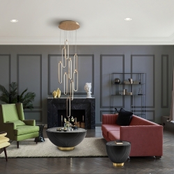 Люстра Colette 9L розовое золото