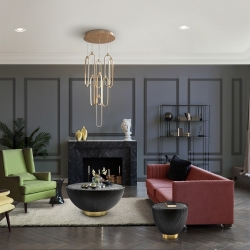 Люстра Colette 9L розовое золото