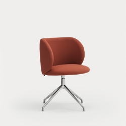 Поворотный стул Mogi хром/ кирпичный