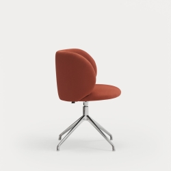 Поворотный стул Mogi хром/ кирпичный