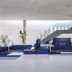 Диван модульный со спинкой Lan Indigo