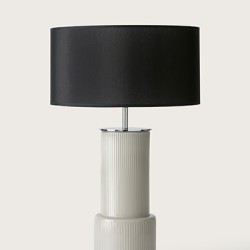 Настольная лампа Atina хромированный металл + черный абажур 801021/36