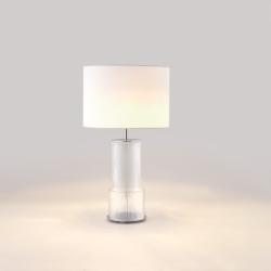 Настольная лампа Atina хромированный металл + черный абажур 801021/36