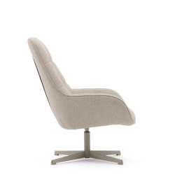 Jaspe Вращающееся кресло бежевого цвета с серой отделкой металла