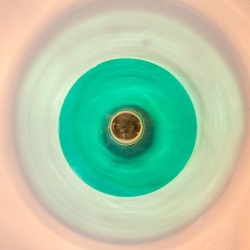 Бра Fest золотой - бирюзовое стекло