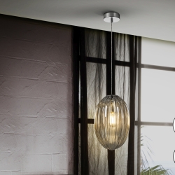 Подвесной светильник Ovila янтарный 1L 20 см