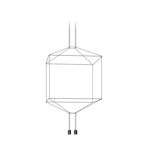 Подвесной светильник Wireflow квадратный 0309