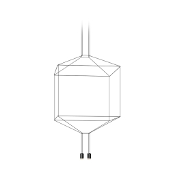 Подвесной светильник Wireflow квадратный 0309