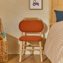 Детский стульчик Helda из терракотового букле и массива дуба