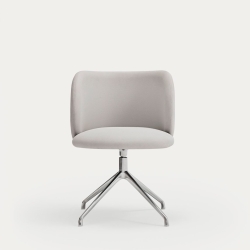 Поворотный стул Mogi хром/ светло-серый