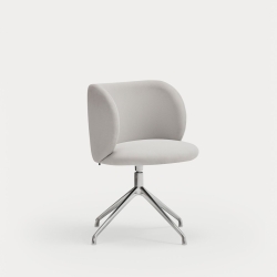 Поворотный стул Mogi хром/ светло-серый