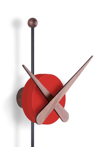 Часы Nomon Punta (черный-орех-красный). D=28см, H=63см