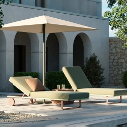 Шезлонг Bitta на колесиках ножки тик KS7000700