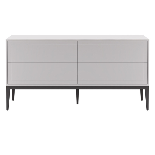 Комод MARBELLA шпон ореха W (V36W), матовый серо-бежевый лак (P03)