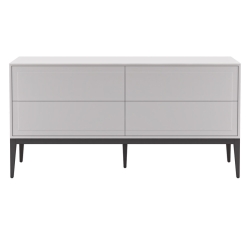 Комод MARBELLA шпон ореха W (V36W), матовый серо-бежевый лак (P03)