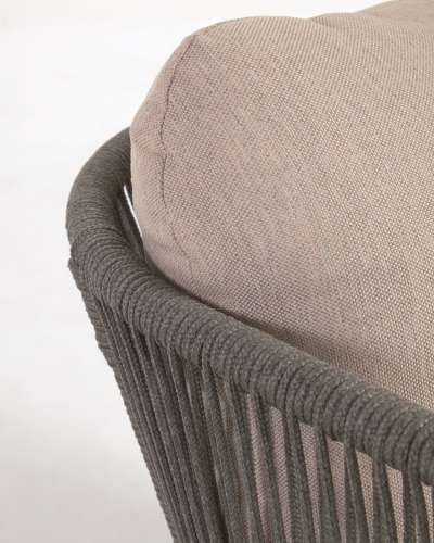 Кресло Catalina из зеленой веревки и массива акации