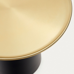 Liuva Круглый приставной столик из золотого металла Ø 52 см