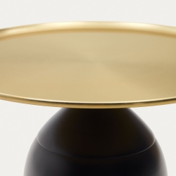 Liuva Круглый приставной столик из золотого металла Ø 52 см