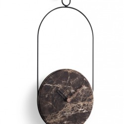 Часы Eslabon мрамор Emperador - черный