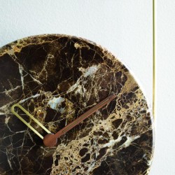 Часы Eslabon мрамор Emperador - черный