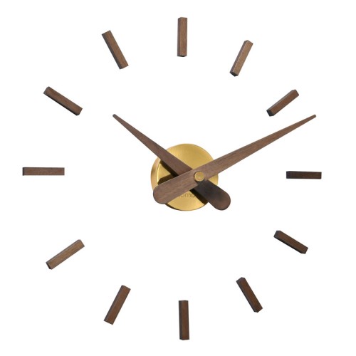 Часы Nomon SUNSET GOLD (основа - латунь/стрелки и деления - орех), D=50см