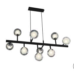 Подвесной светильник Altais 9L черный/хром