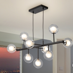 Подвесной светильник Altais 9L черный/хром