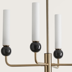 Люстра Delie 8L золотой металл - черный мрамор