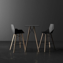 Высокий квадратный стол Faz деревянный