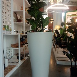 Кашпо Curvada серое 100 см