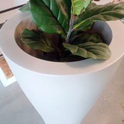 Кашпо Curvada серое 100 см