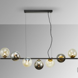 Люстра Inoa 7L черный-дымчатый-янтарный