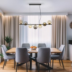 Люстра Inoa 7L черный-дымчатый-янтарный