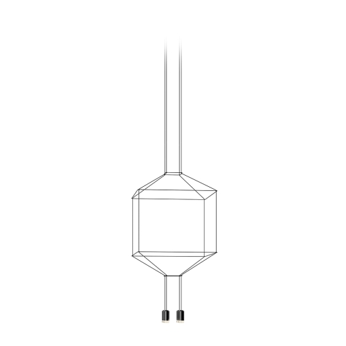 Подвесной светильник Wireflow квадратный 0311