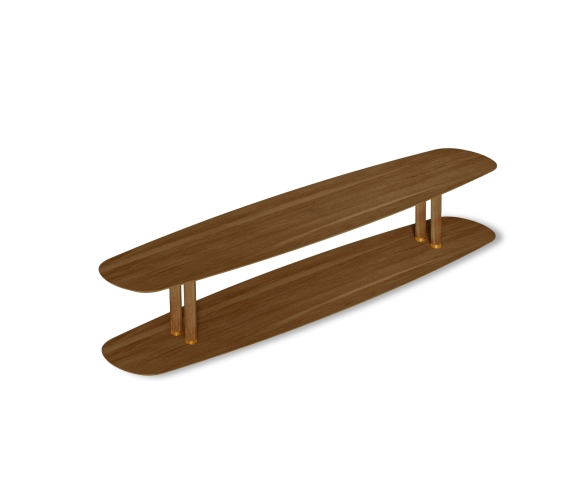 Кофейный столик AXIS TABLE Walnut/Gold
