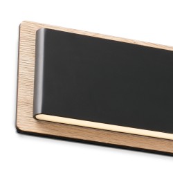 Бра черное на деревянной основе Mood