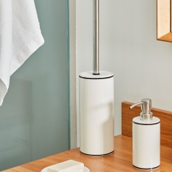 Белая керамическая мыльница Arminda с черной деталью