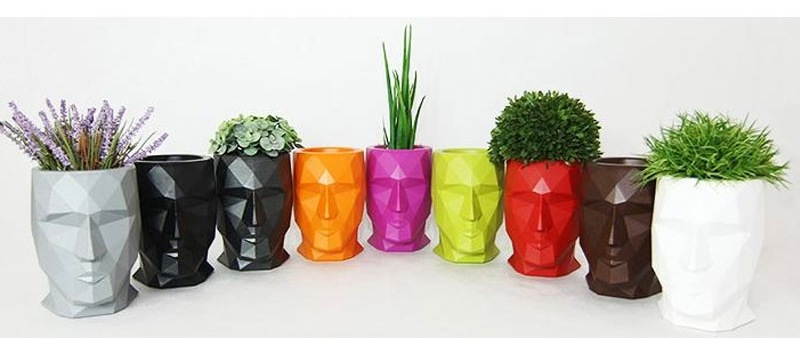 Кашпо Adan матовое фисташковое 100см